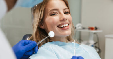 woman getting a dental checkup